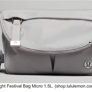 - Lululemon All Night Festival MICRO Sac Bag Purse NWT 5L rhino gray/silver